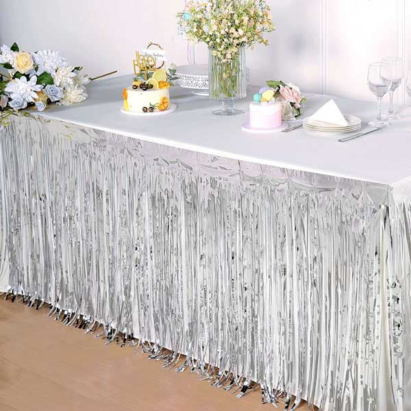 Exquisite Ruffle Table Skirt Red 6 Pack 14 Ft Long Table Skirts For Rectangle Tables 6ft Plus Or Round Tables Skirts With Adhesive Strip For Gender Reveal Decor & Happy Birthday - View #6