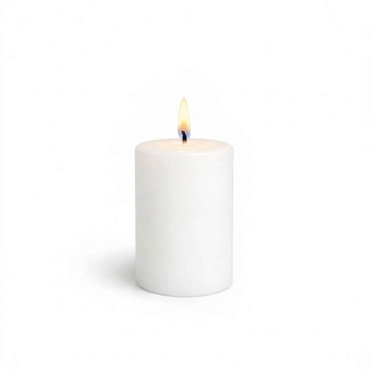 Unscented Pillar Candles – Dripless 2"x3" White Paraffin Wax with Smokeless Cotton Wicks, Clean & Lo