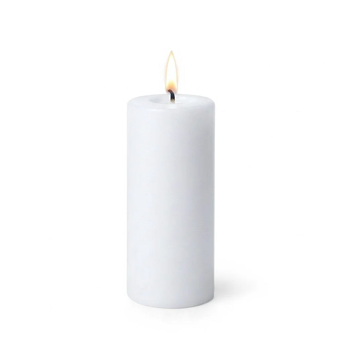 Unscented Pillar Candles – Dripless 2"x6" White Paraffin Wax with Smokeless Cotton Wicks, Clean & Lo