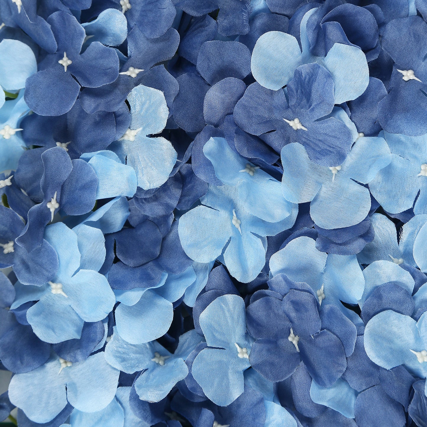11 Sq ft. Dusty Blue UV Protected Hydrangea Flower Wall Mat Backdrop - 4 Artificial Panels