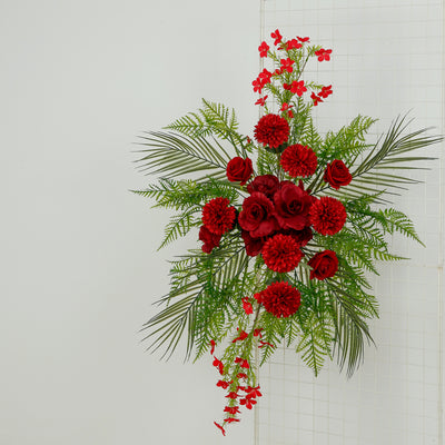 Burgundy Wedding Arch Floral Swag – Roses & Chrysanthemums Burgundy Wedding Arch Floral Swag – Roses & Chrysanthemums