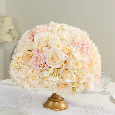 Cream Silk Rose Flower Ball Centerpiece Cream Silk Rose Flower Ball Centerpiece