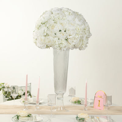 Charming Ivory Large Silk Rose Flower Balls 20" Charming Ivory Large Silk Rose Flower Balls 20"