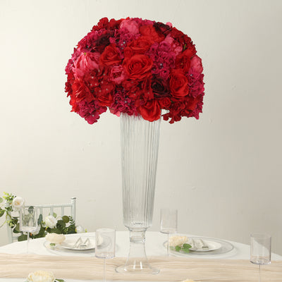 Charming Red Large Silk Rose Flower Balls 20" Charming Red Large Silk Rose Flower Balls 20"