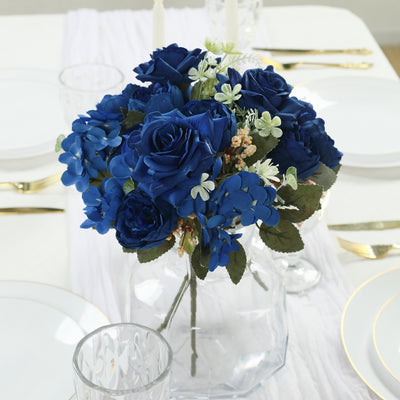 Navy Blue Artificial Peony Bouquets Navy Blue Artificial Peony Bouquets