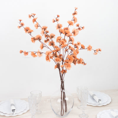 Terracotta Artificial Silk Carnation Stems Terracotta Artificial Silk Carnation Stems
