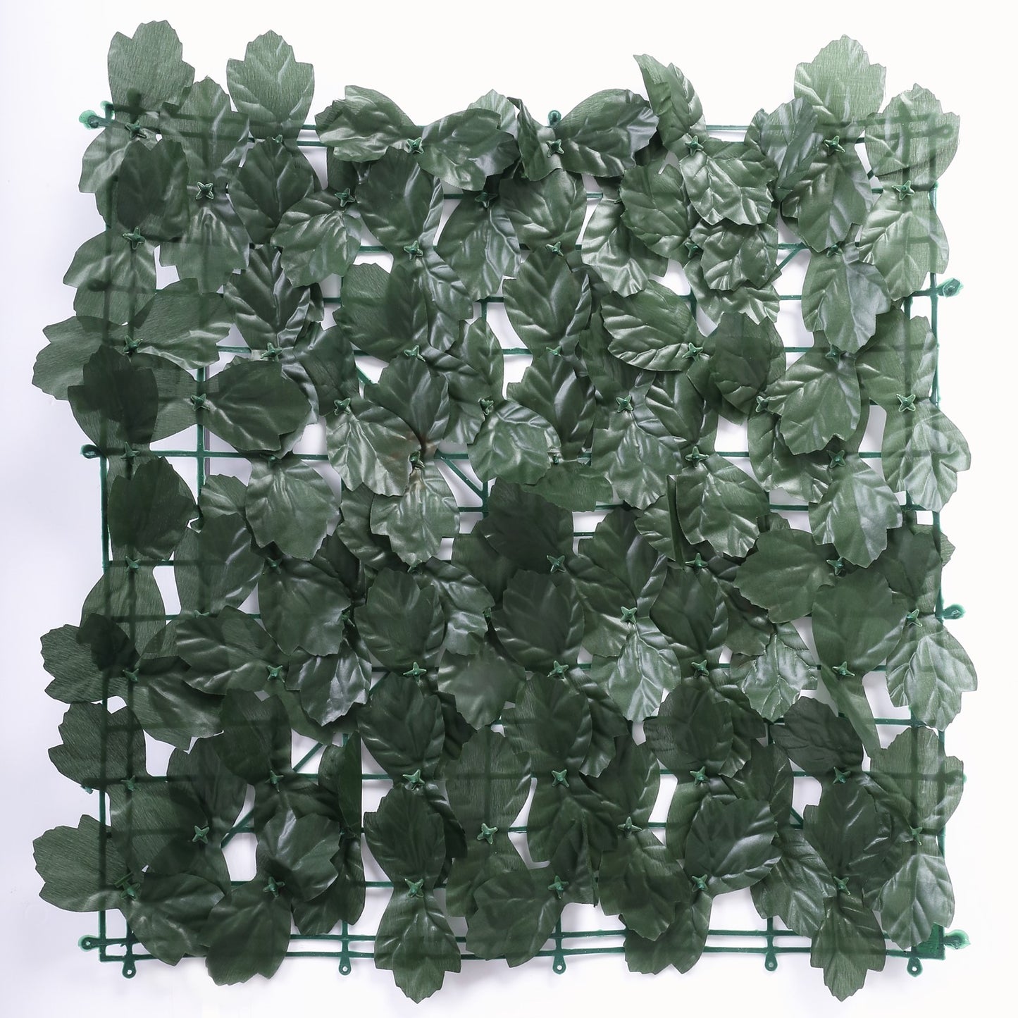 12 Pack Dark Green Artificial Ivy Hedge Privacy Screen Fence Wall Panel, Faux Leaf Greenery Backdrop Garden Decor - 32 Sq. ft.