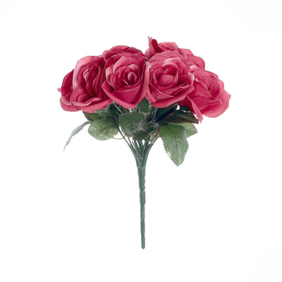 Lifelike Appearance of Fuchsia Velvet Roses Lifelike Appearance of Fuchsia Velvet Roses