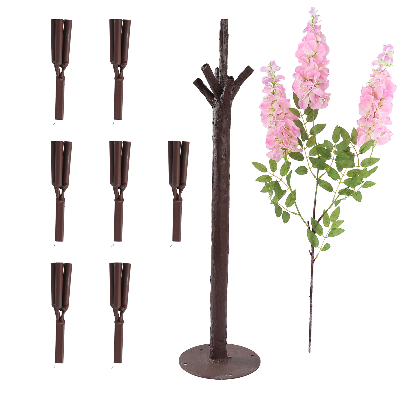 5ft Freestanding Blush Wisteria Artificial Tree – Cascading Silk Flower Display for Weddings & Events