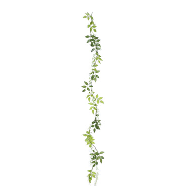 Lifelike Beauty of White Silk Wisteria Garlands Lifelike Beauty of White Silk Wisteria Garlands