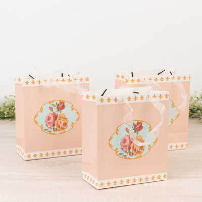 Vintage Rose Floral Tea Party Gift Bags Vintage Rose Floral Tea Party Gift Bags