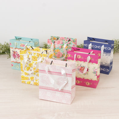 Mixed Vintage Floral Tea Party Gift Bags Mixed Vintage Floral Tea Party Gift Bags