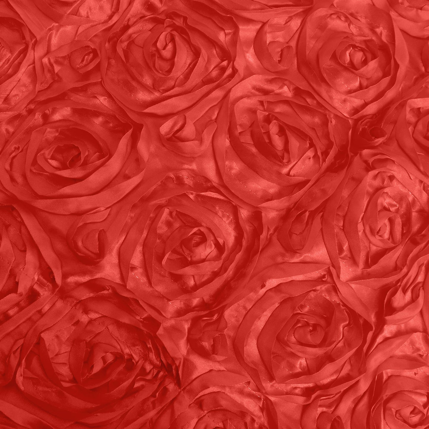 Red satin rosette backdrop curtain drapes for events. #whtbkgd
