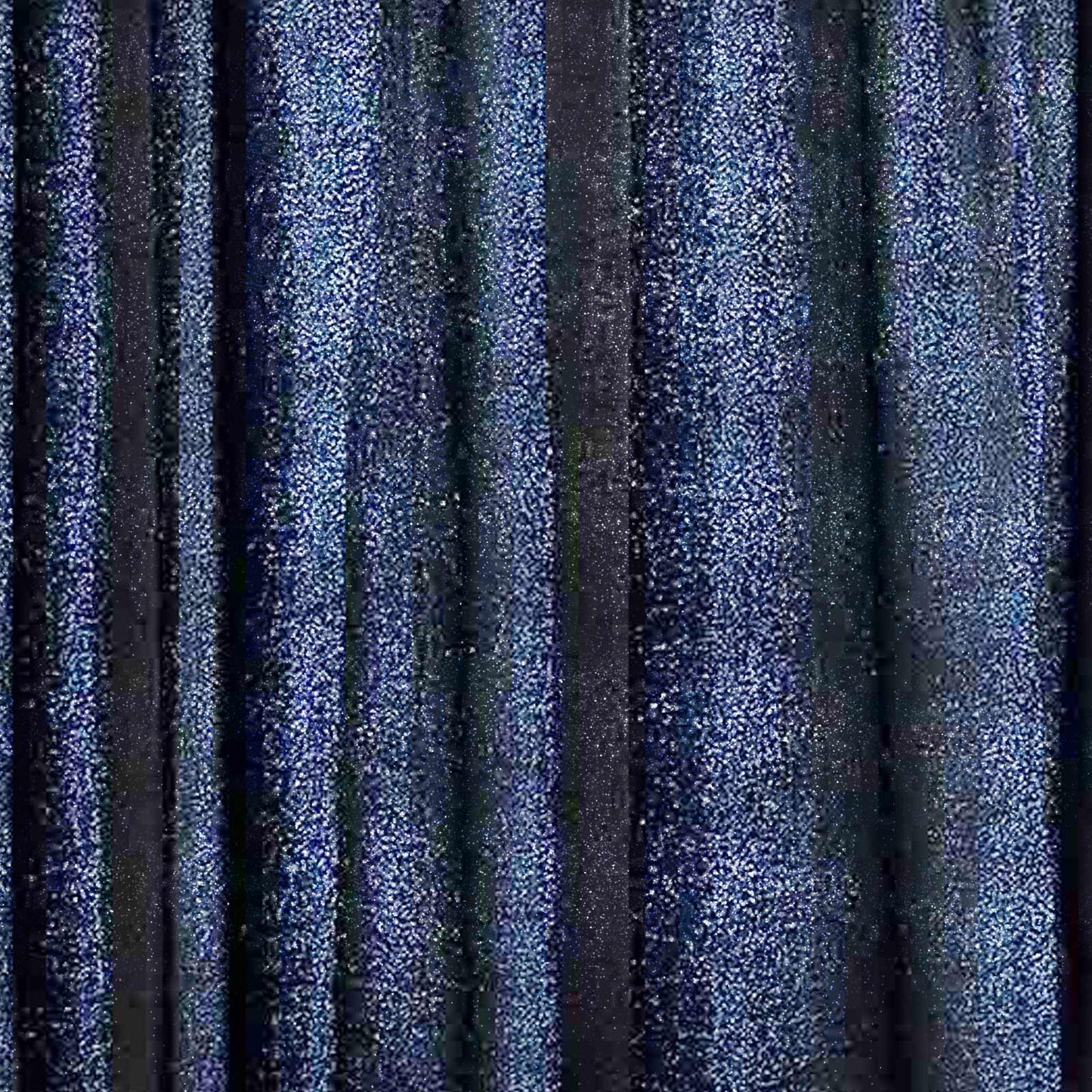 Navy blue metallic shimmer tinsel event curtain drapes backdrop.