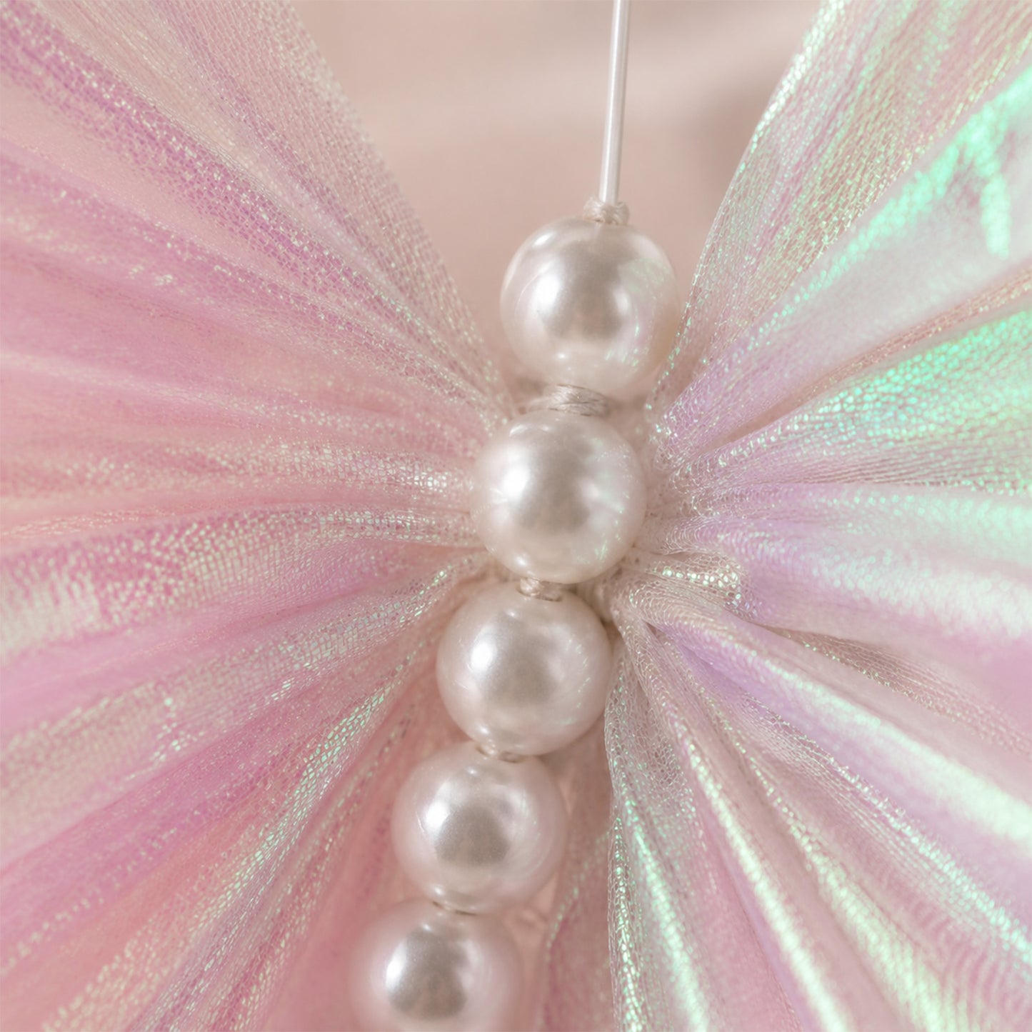 10 Pack Large 3D Butterfly Decorations 20" - Iridescent Gauze, Pearl Body & Wire Antennae, Backdrop
