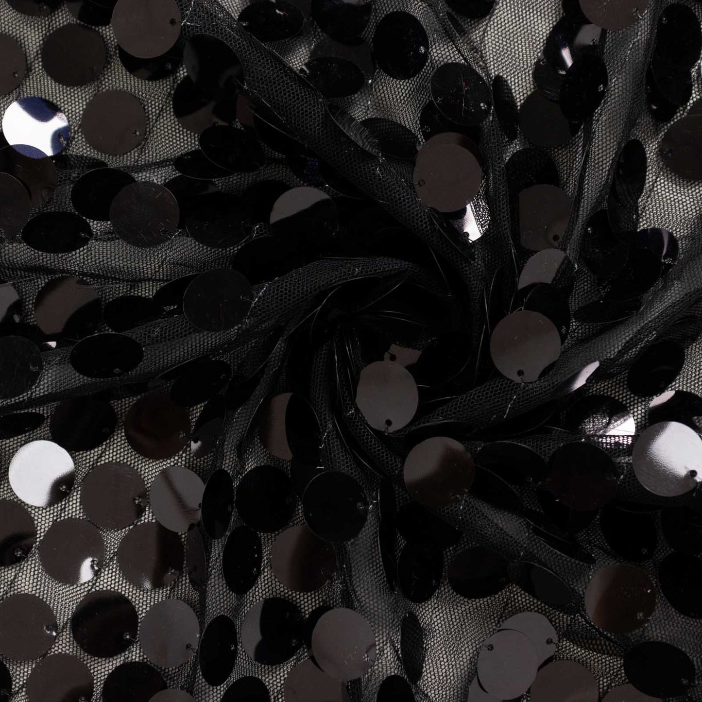 Sparkly black sequin wedding arch cover for backdrop stand.