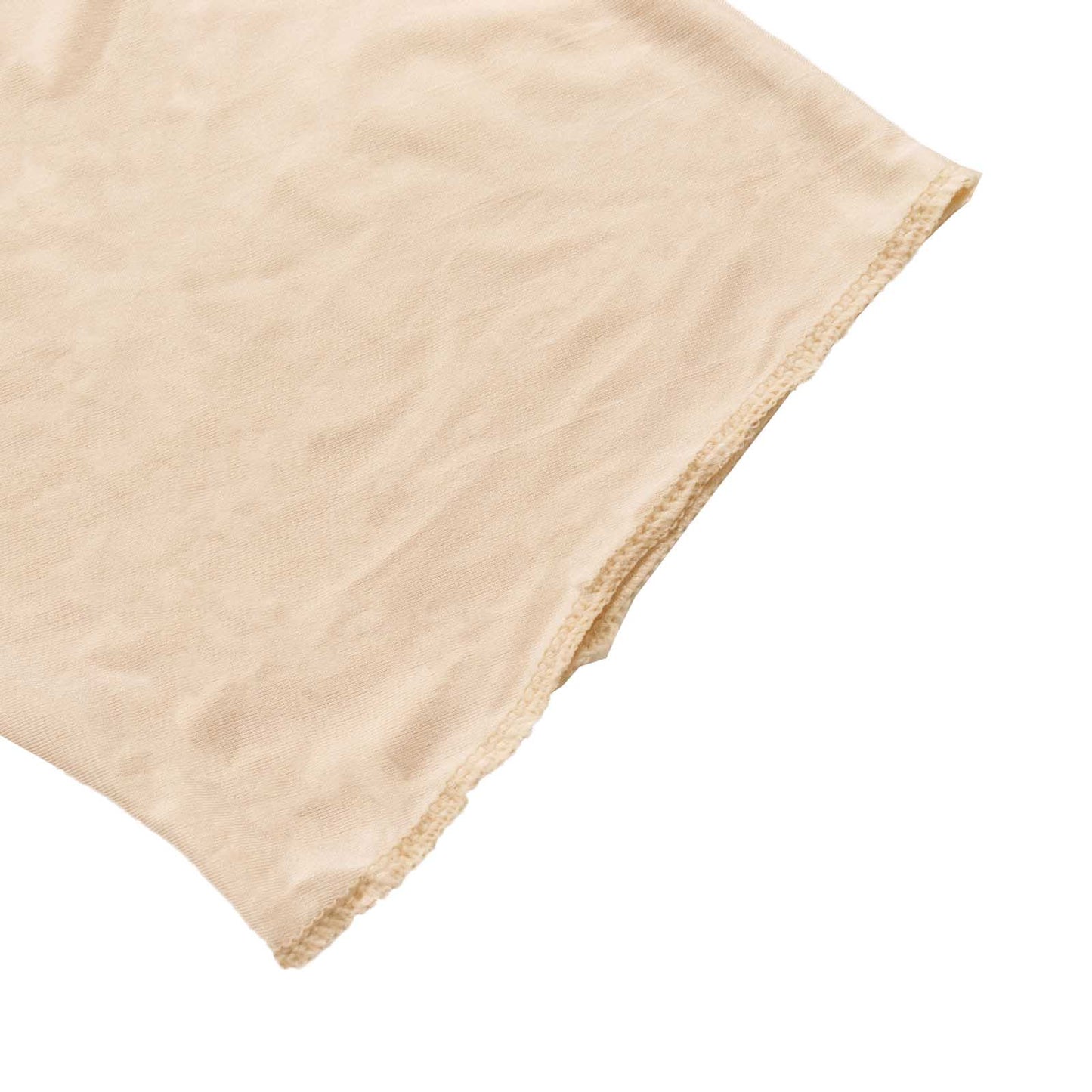 Beige spandex crescent moon wedding arch cover for Chiara backdrop stand.