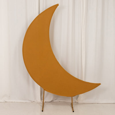 Exquisite Gold Spandex Crescent Moon Arch Cover Exquisite Gold Spandex Crescent Moon Arch Cover