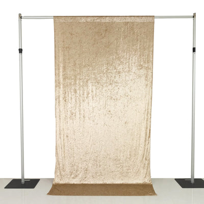 Crushed Beige Velvet Backdrop Curtain 5ft x 10ft Crushed Beige Velvet Backdrop Curtain 5ft x 10ft
