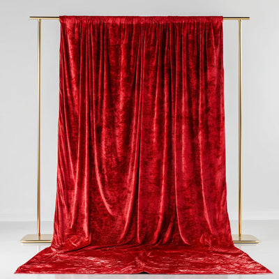 Crushed Red Velvet Backdrop Curtain 5ft x 14ft Crushed Red Velvet Backdrop Curtain 5ft x 14ft