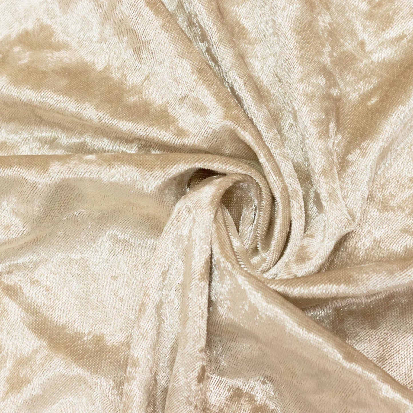 5ft x 10ft Premium Crushed Velvet Backdrop Curtain Beige – Event Drape Panel & Photo Booth Backgroun