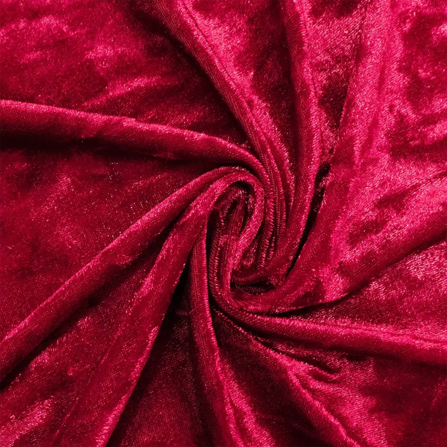 5ft x 10ft Premium Crushed Velvet Backdrop Curtain Red – Event Drape Panel & Photo Booth Background