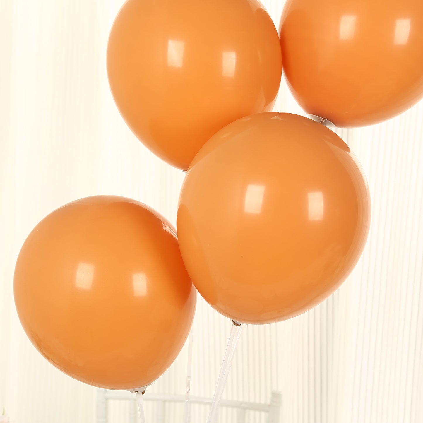 Matte pastel caramel biodegradable balloons in a pack of 50.