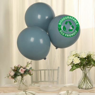 Matte Pastel Dusty Blue Biodegradable Balloons: Style Meets Sustainability Matte Pastel Dusty Blue Biodegradable Balloons: Style Meets Sustainability