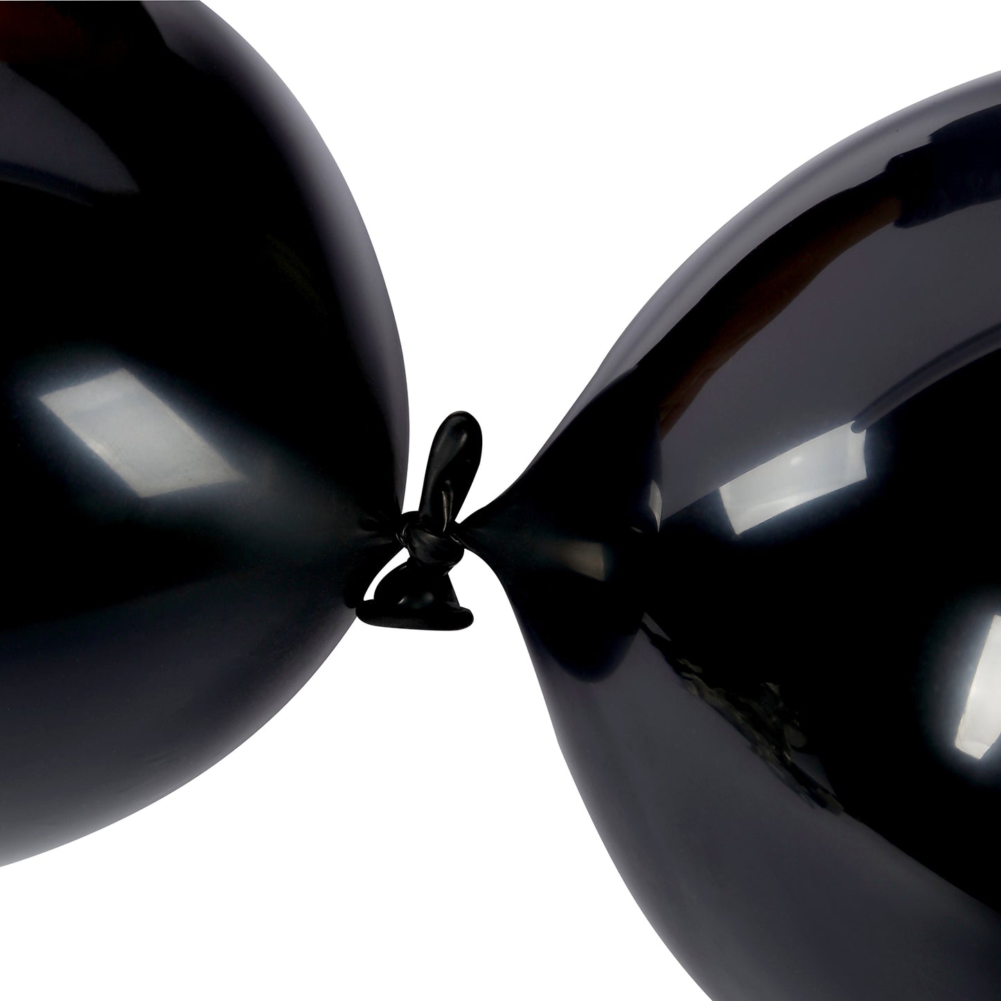 Matte pastel black biodegradable linking balloons for decor.