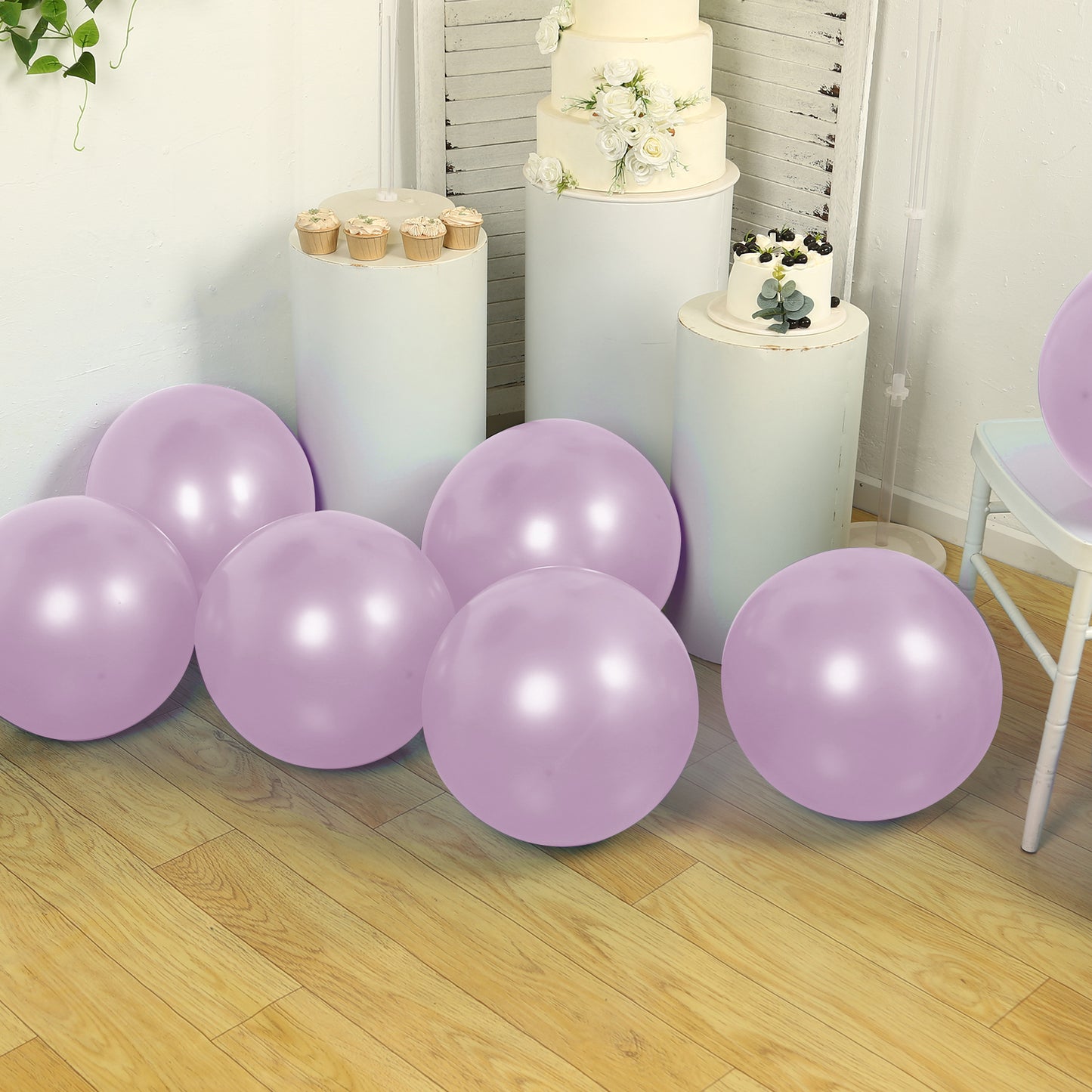 10 Pack Lavender Lilac Biodegradable Balloons, Eco-friendly Thickened Extra Strong Latex Helium Party Balloons - 18"