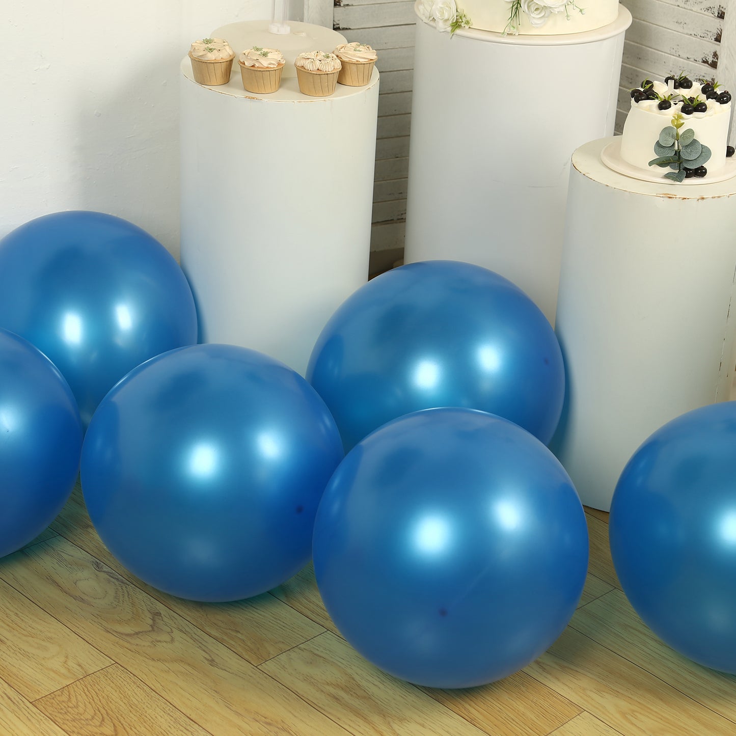 10 Pack Royal Blue Biodegradable Balloons, Eco-friendly Thickened Extra Strong Latex Helium Party Balloons - 18"