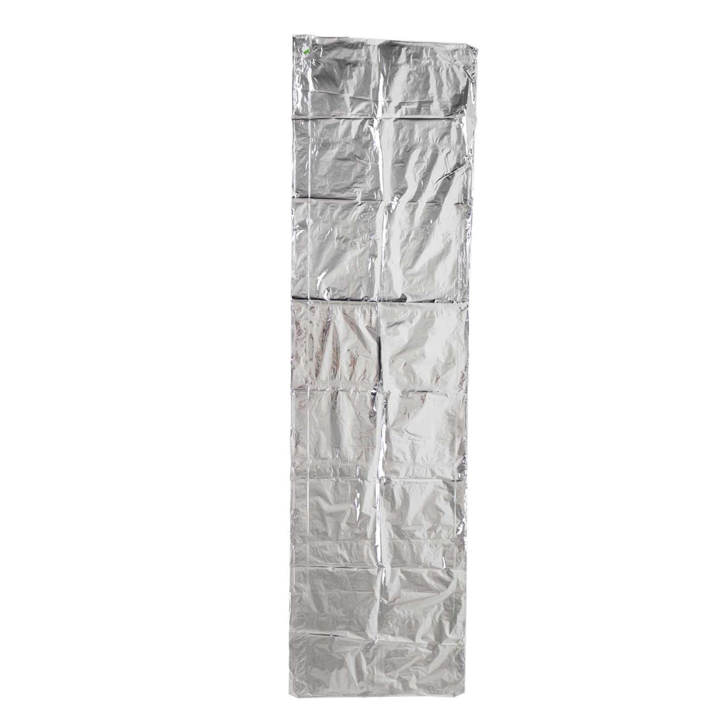 10 Pack Metallic Silver Double Row Mylar Foil Balloon Backdrop, Square Diamond Design Balloon Wall - 43"x11"