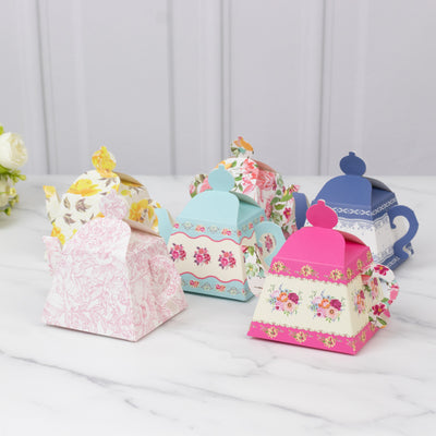 Mixed Vintage Floral Tea Pot Favor Boxes Mixed Vintage Floral Tea Pot Favor Boxes