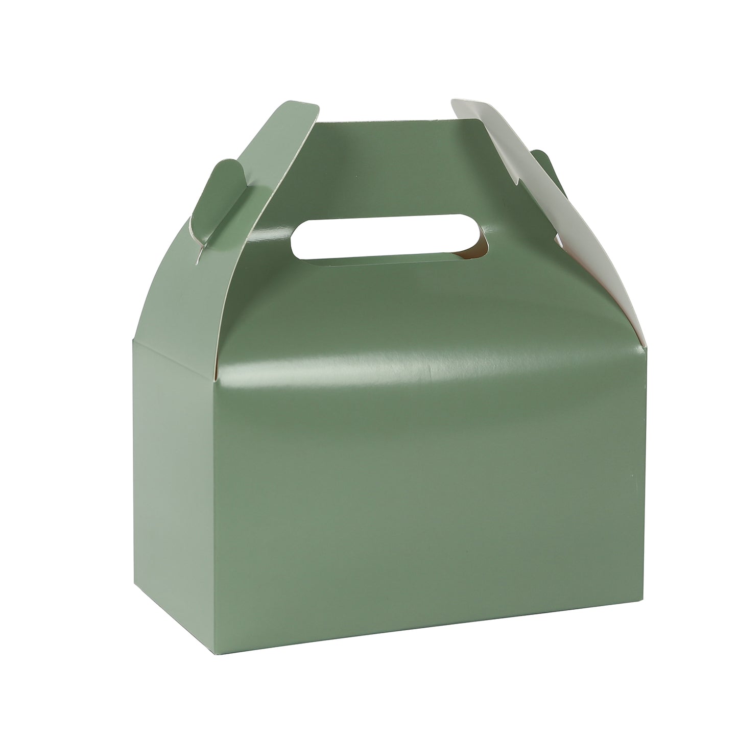 25 Pack Candy Gift Tote Gable Boxes, Dusty Sage Green Party Favor Treat Boxes - 6"x3.5"x7"