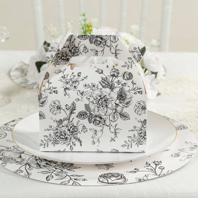 French Toile Party Favor Gable Boxes French Toile Party Favor Gable Boxes