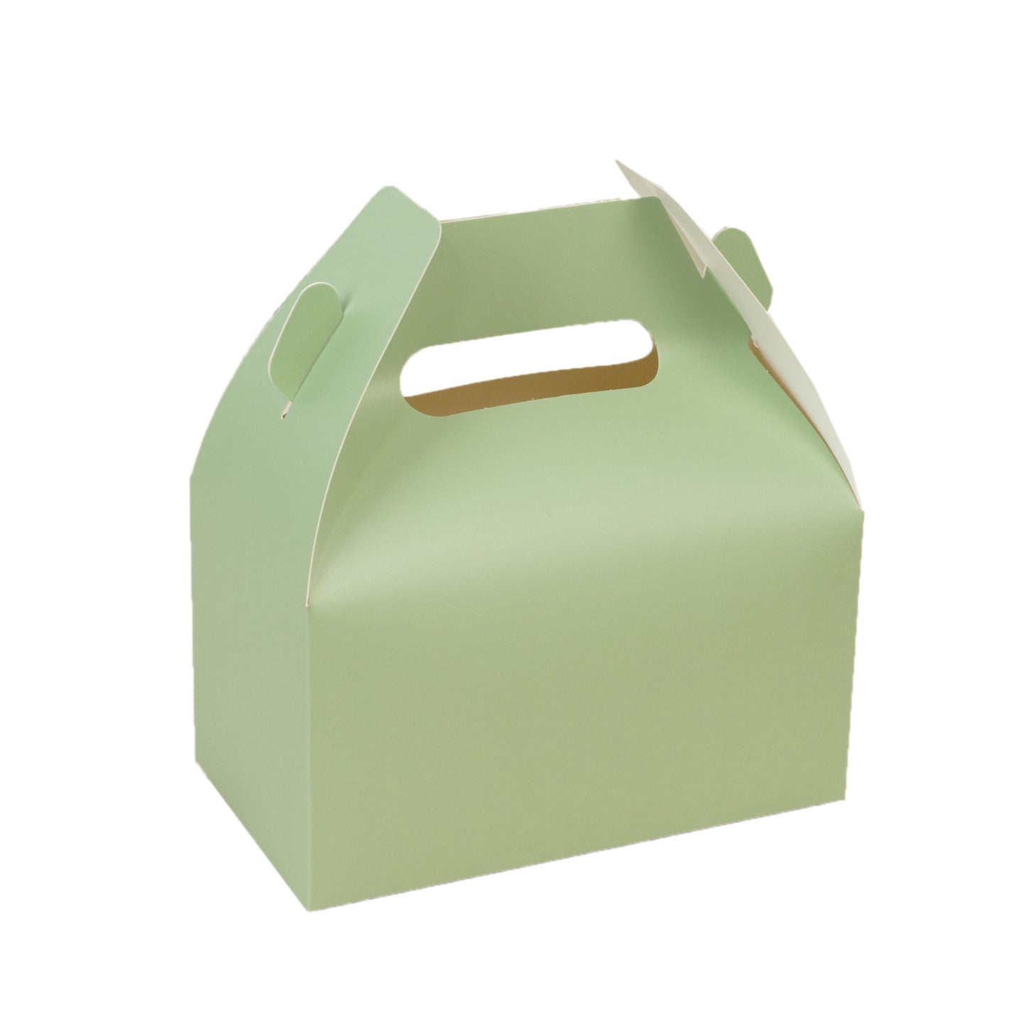 25 Pack Candy Gift Tote Gable Boxes, Matte Sage Green Party Favor Treat Boxes - 6"x3.5"x7"