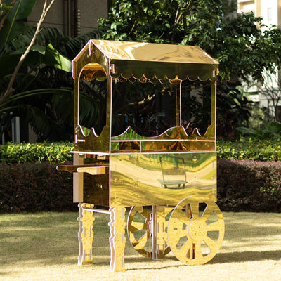 Gold Mirrored Candy Cart For Your Event Gold Mirrored Candy Cart For Your Event