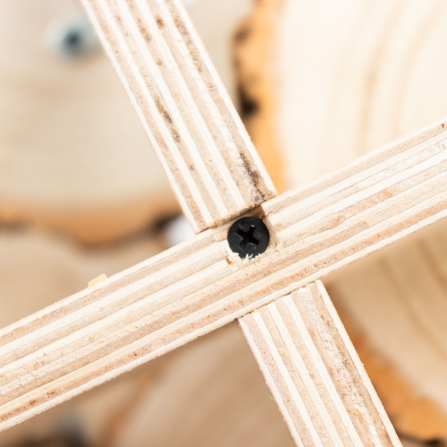 15" Tall 4-Tier Natural Rustic Wood Slice Cake Stand, Farmhouse Style Dessert Holder Cupcake Stand