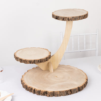Rustic Elegance with a 3-Tier Wood Slice Cupcake Stand Rustic Elegance with a 3-Tier Wood Slice Cupcake Stand