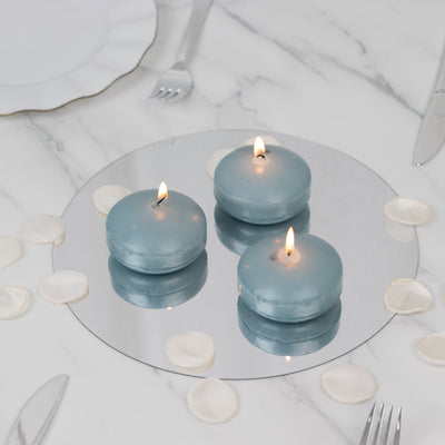 Dusty Blue Disc Unscented Floating Candles 3" Dusty Blue Disc Unscented Floating Candles 3"