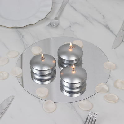 Silver Disc Unscented Floating Candles 3" Silver Disc Unscented Floating Candles 3"