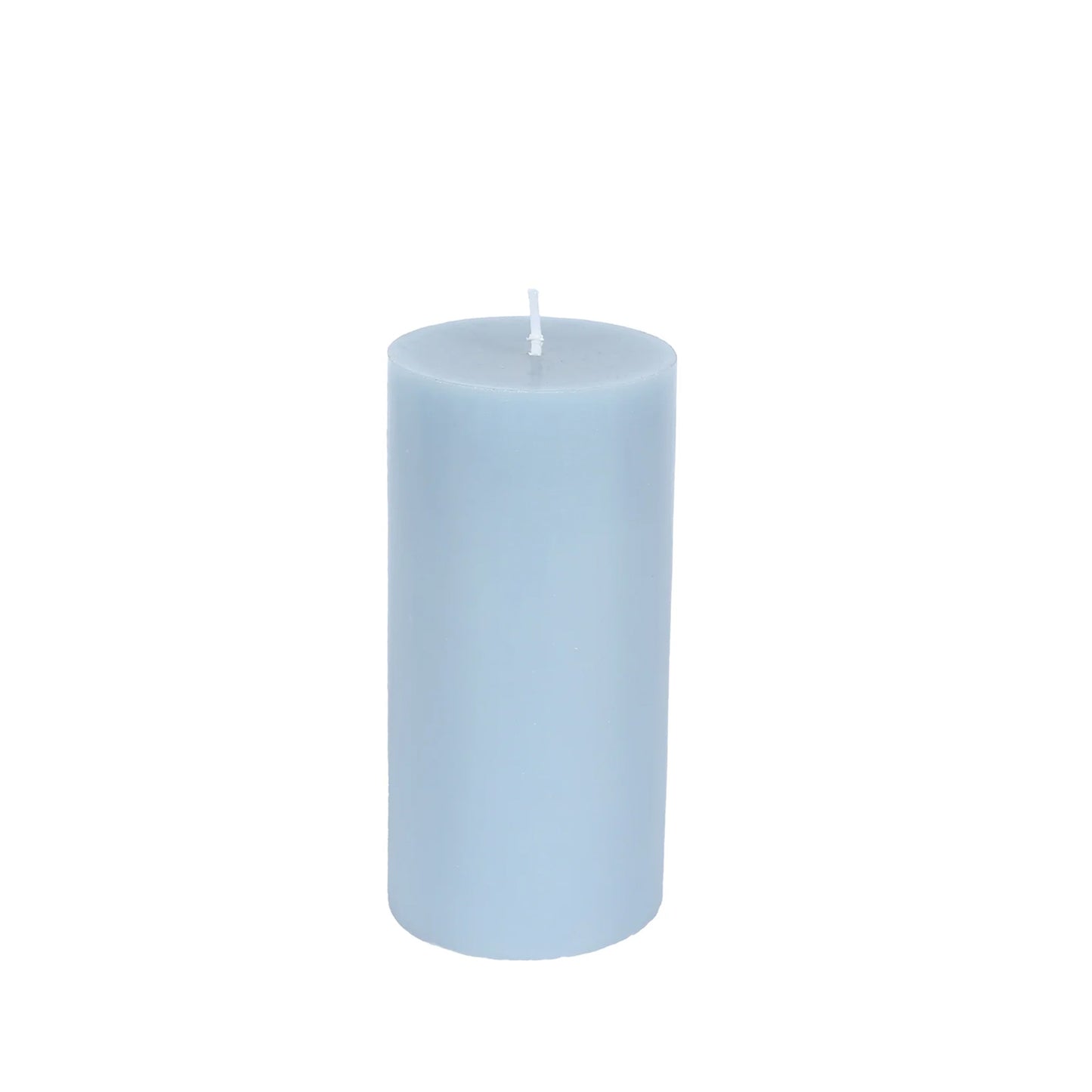 6-Pack Unscented Dripless Pillar Candles – 3"x6" Dusty Blue Paraffin Wax with Smokeless Cotton Wicks, Clean & Long-Lasting 60-Hour Burn