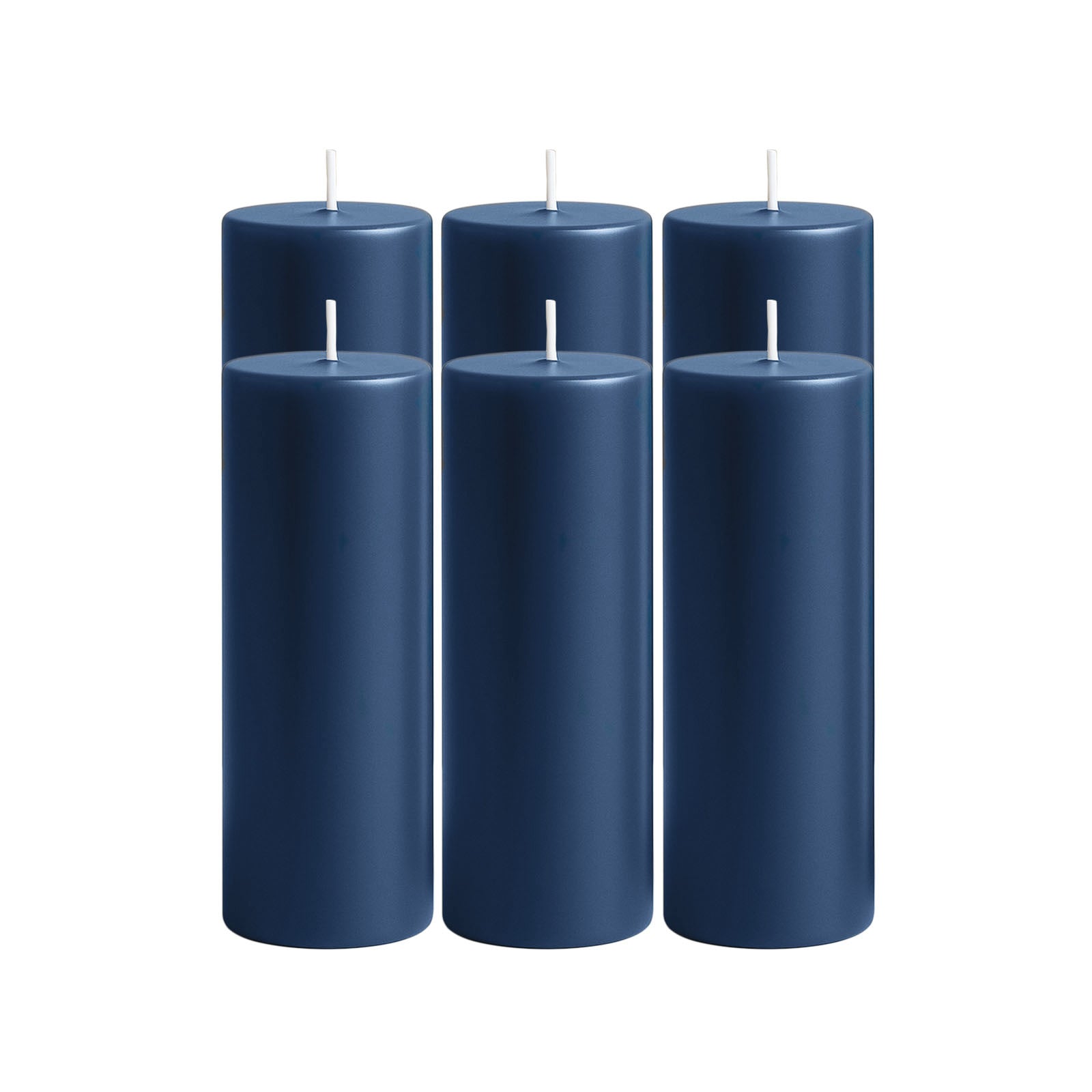 Navy Blue Pillar Candles