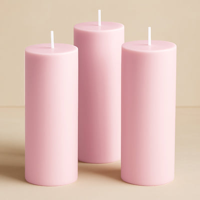 Styling Ideas with Pink Pillar Candles Styling Ideas with Pink Pillar Candles