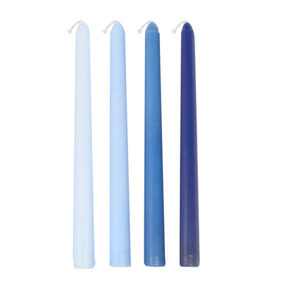 Timeless Elegance with Mixed Blue Taper Candles Timeless Elegance with Mixed Blue Taper Candles