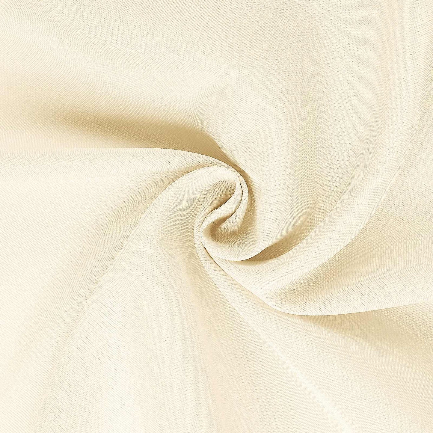 Beige polyester folding chair cover, reusable and stain resistant.