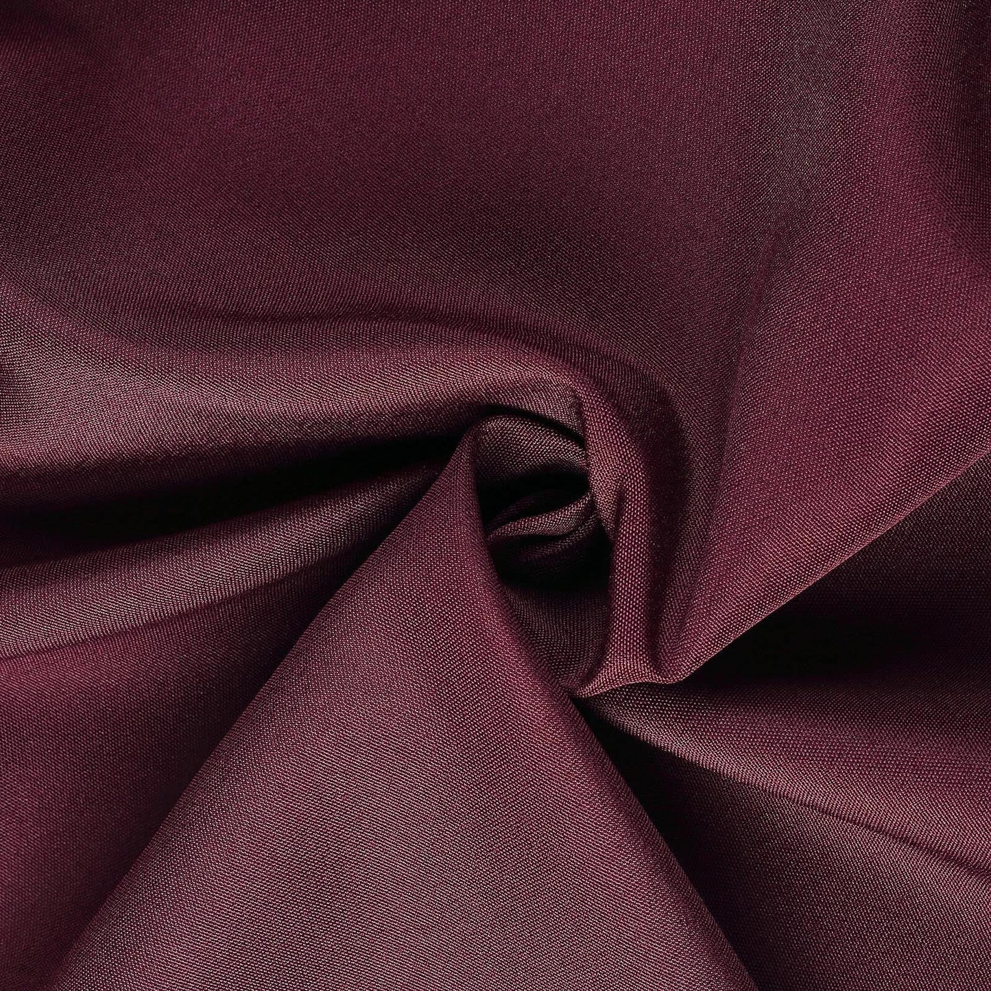 Burgundy polyester folding chair cover fabric close-up.