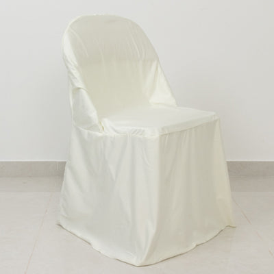 Premium Scuba Ivory Folding Chair Cover Premium Scuba Ivory Folding Chair Cover