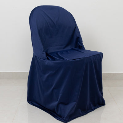 Premium Scuba Navy Blue Folding Chair Cover Premium Scuba Navy Blue Folding Chair Cover