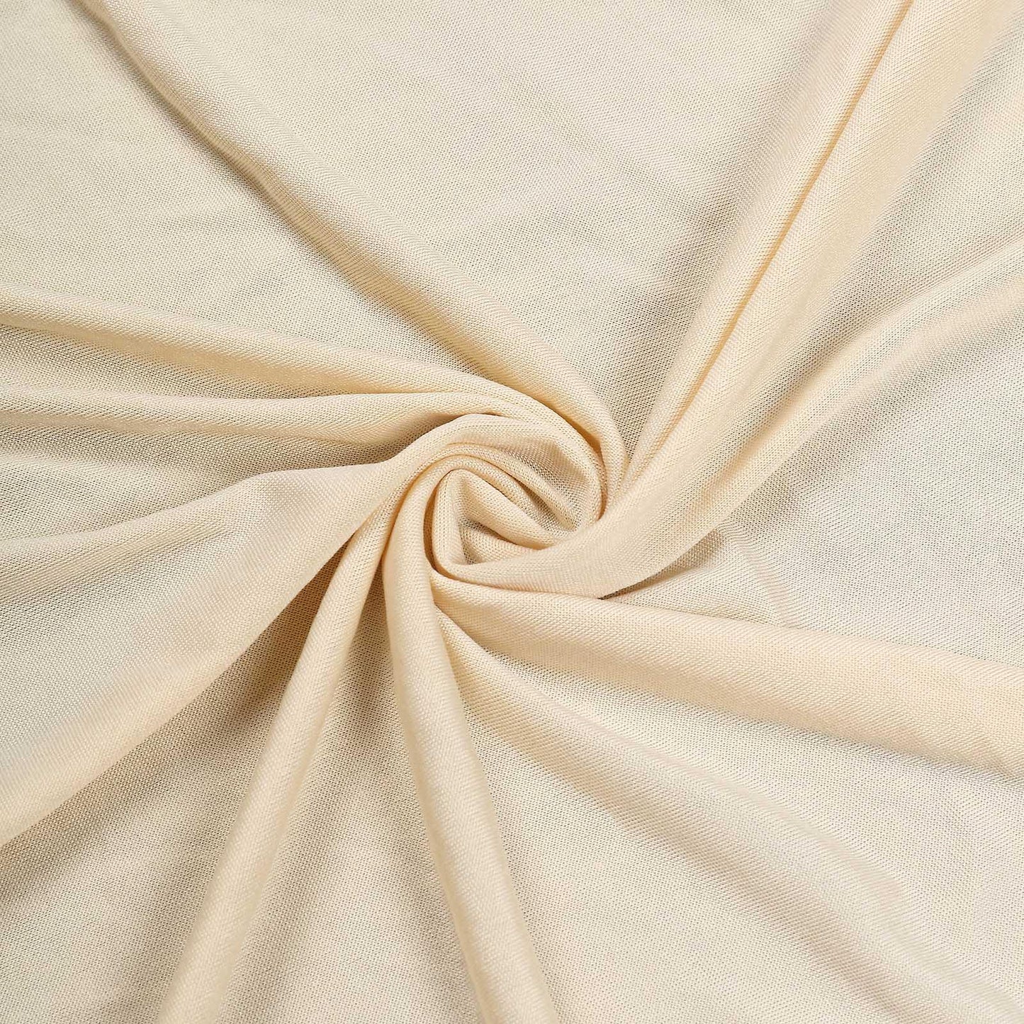 Beige Spandex Stretch Fitted Folding Chair Cover - 160 GSM#whtbkgd